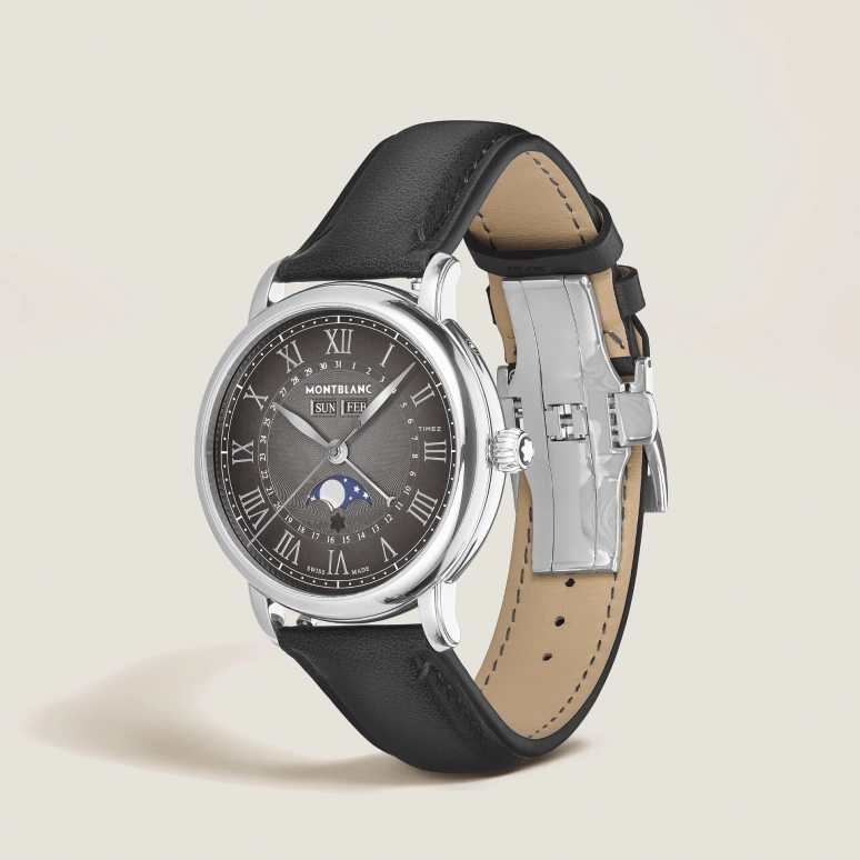 Montblanc,Star 42mm,42mm,Stainless Steel,Grey,Automatic,Moonphase,Month,Date,Day,50hours,In-house Caliber,MB134358