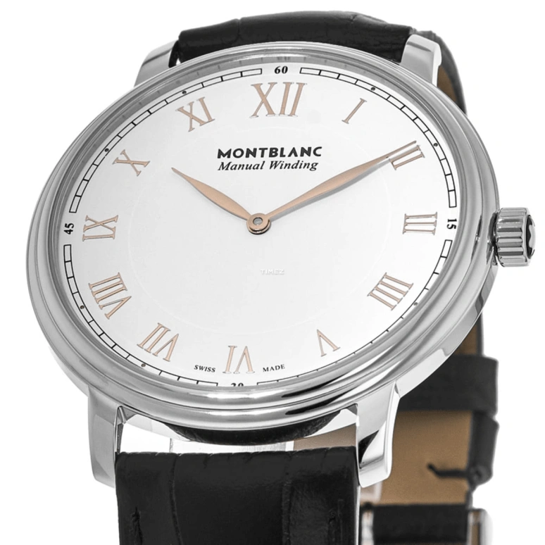 Montblanc,Tradition 40mm,40mm,Stainless Steel,Rose,White,Handwound,42hours,In-house Caliber,MB119962
