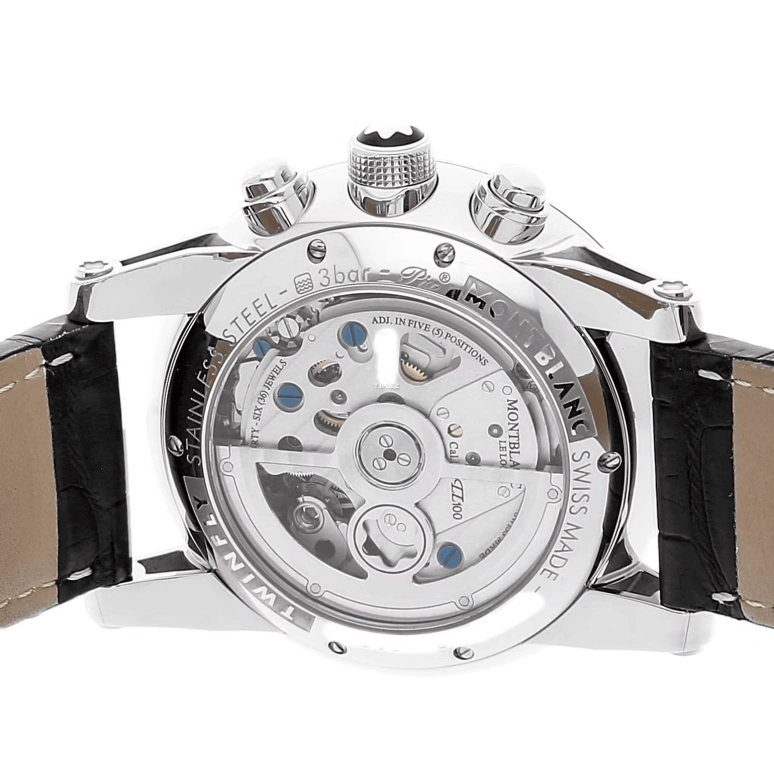 Montblanc,Timewalker 42mm,42mm,Stainless Steel,Black,Automatic,Chronograph,Day,Dule Time,MB105077