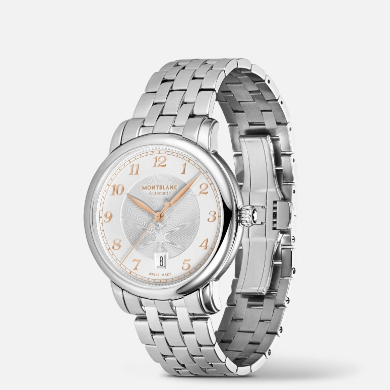 Montblanc,Star 39mm,39mm,Stainless Steel,Silver White,Automatic,Day,38hours,MB128685