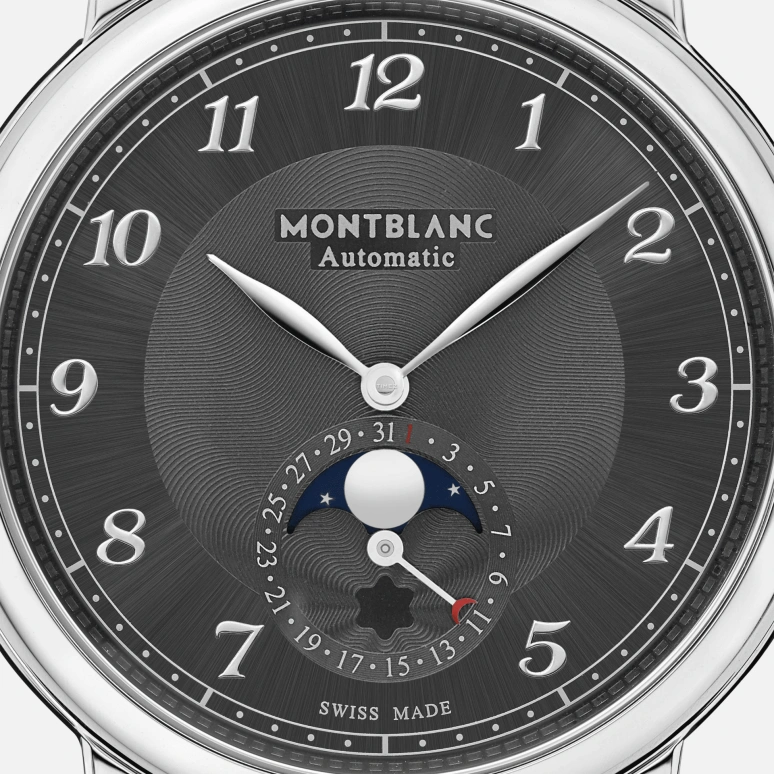 Montblanc,Star 42mm,42mm,Stainless Steel,Grey,Automatic,Moonphase,Day,MB128908