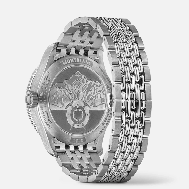 Montblanc,1858 42mm,42mm,Titanium,Blue,Automatic,Day,Dule Time,World Time,Day / Night Indication,42hours,In-house Caliber,MB125567