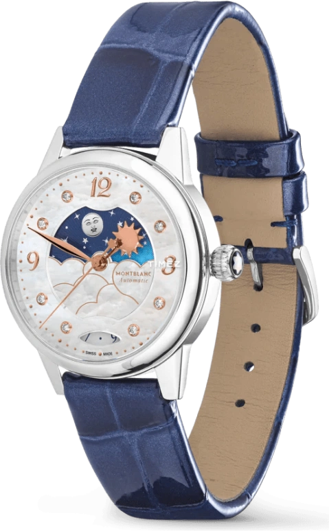 Montblanc,Boheme 30mm,30mm,Stainless Steel,White,Automatic,Day,Day / Night Indication,MB129756