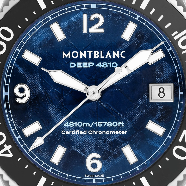 Montblanc,Iced Sea 43mm,43mm,Titanium,Blue,Automatic,Day,120hours,MB133268