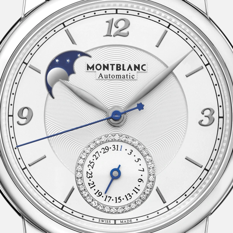 Montblanc,Star 36mm,36mm,Stainless Steel,Silver White,Automatic,Moonphase,Day,MB119959
