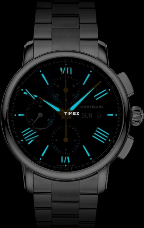 Montblanc,Star 43mm,43mm,Stainless Steel,Blue,Automatic,Chronograph,Date,Day,MB130972
