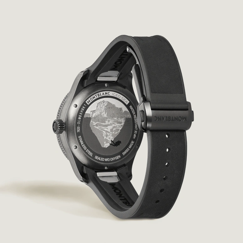Montblanc,Iced Sea 41mm,41mm,Stainless Steel,Ceramic,Grey,Automatic,Day,38hours,MB134017