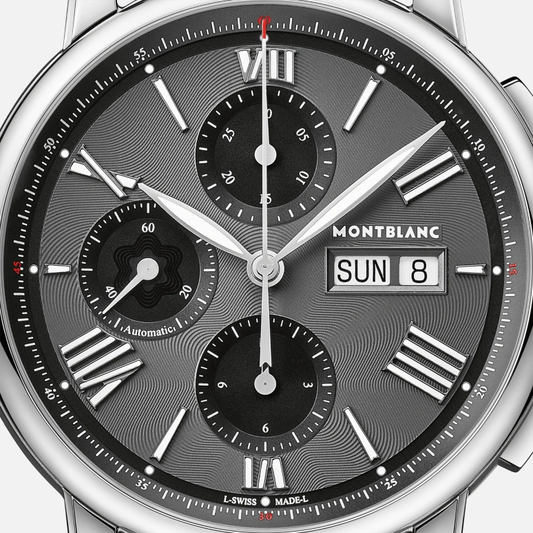 Montblanc,Star 43mm,43mm,Stainless Steel,Black,Automatic,Chronograph,Date,Day,MB126081