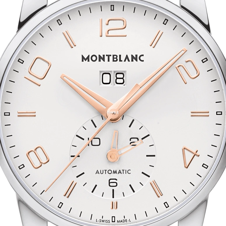 Montblanc,Tradition 40mm,40mm,Stainless Steel,White,Automatic,Day,Dule Time,MB110579