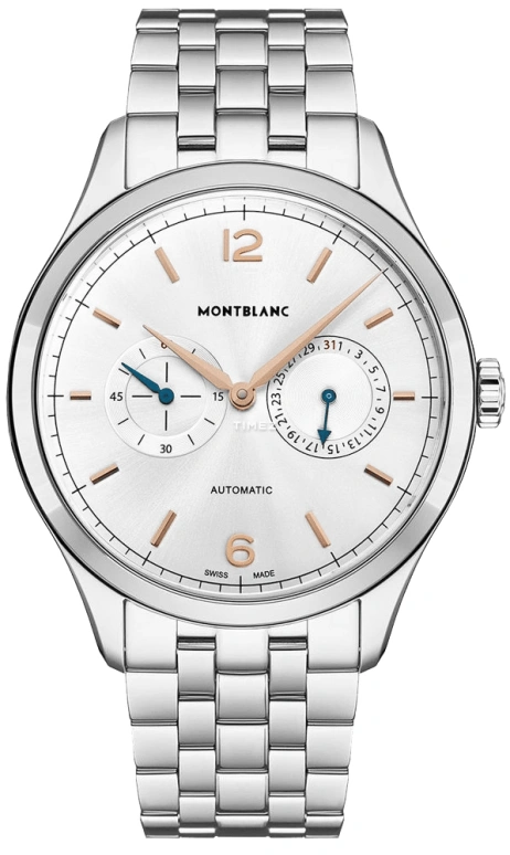Montblanc,Heritage 40mm,40mm,Stainless Steel,Silver,Automatic,Day,38hours,114873