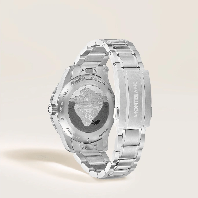 Montblanc,Iced Sea 38mm,38mm,Stainless Steel,Ceramic,White,Automatic,Day,38hours,MB134024