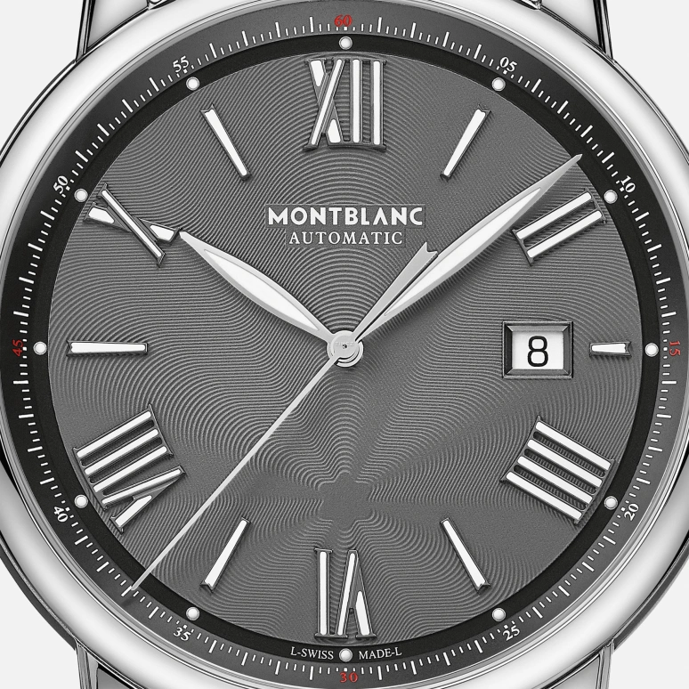 Montblanc,Star 43mm,43mm,Stainless Steel,Coal Gray,Automatic,Day,38hours,MB126105