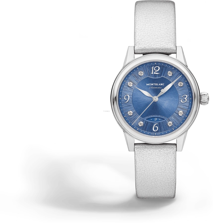 Montblanc,Boheme 30mm,30mm,Stainless Steel,Blue,Automatic,Day,38hours,MB133306