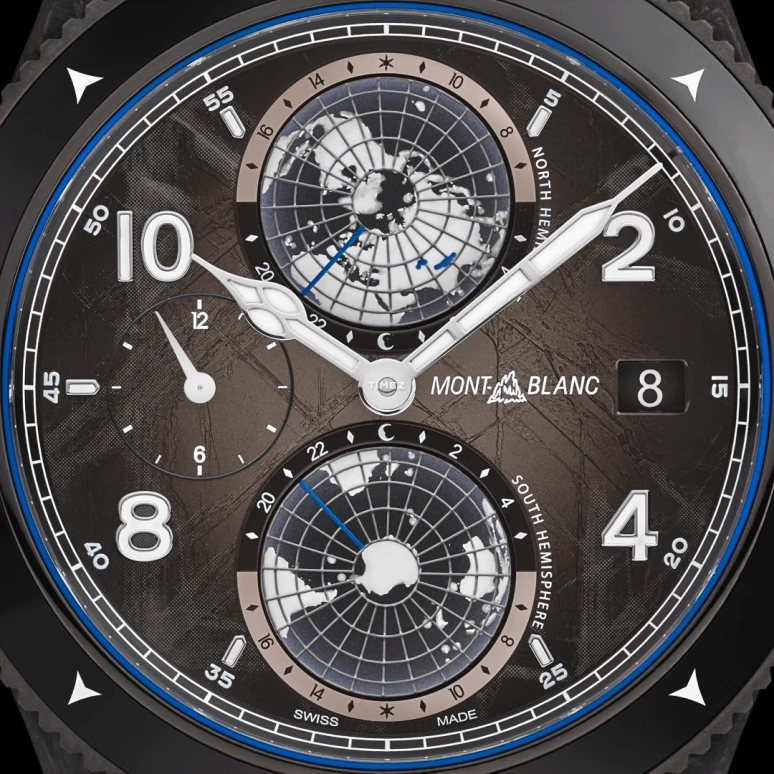 Montblanc,1858 43.50mm,43.50mm,Titanium,Black,Automatic,Day,Dule Time,World Time,Day / Night Indication,42hours,In-house Caliber,MB132300