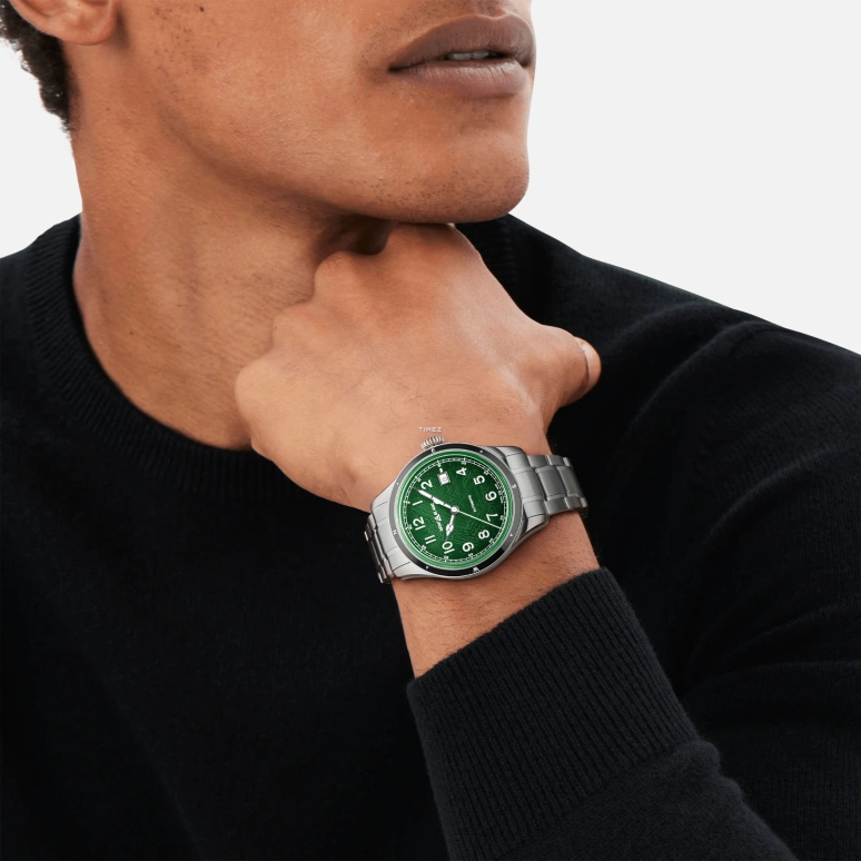 Montblanc,1858 41mm,41mm,Stainless Steel,Green,Automatic,Day,Sapphire,Crystal Glass,MB133269