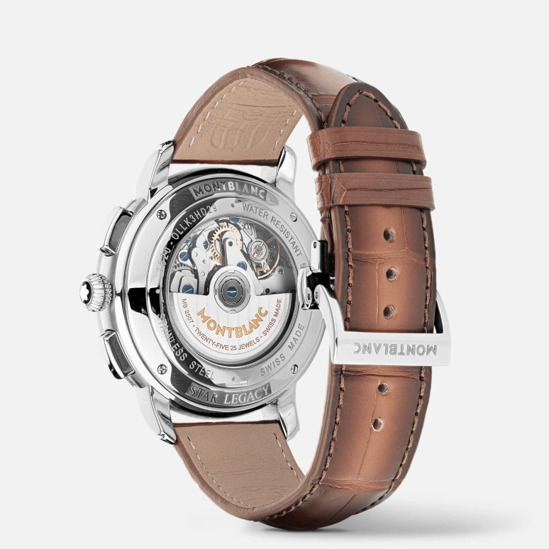 Montblanc,Star 43mm,43mm,Stainless Steel,Cream,Automatic,Chronograph,Date,Day,MB126080
