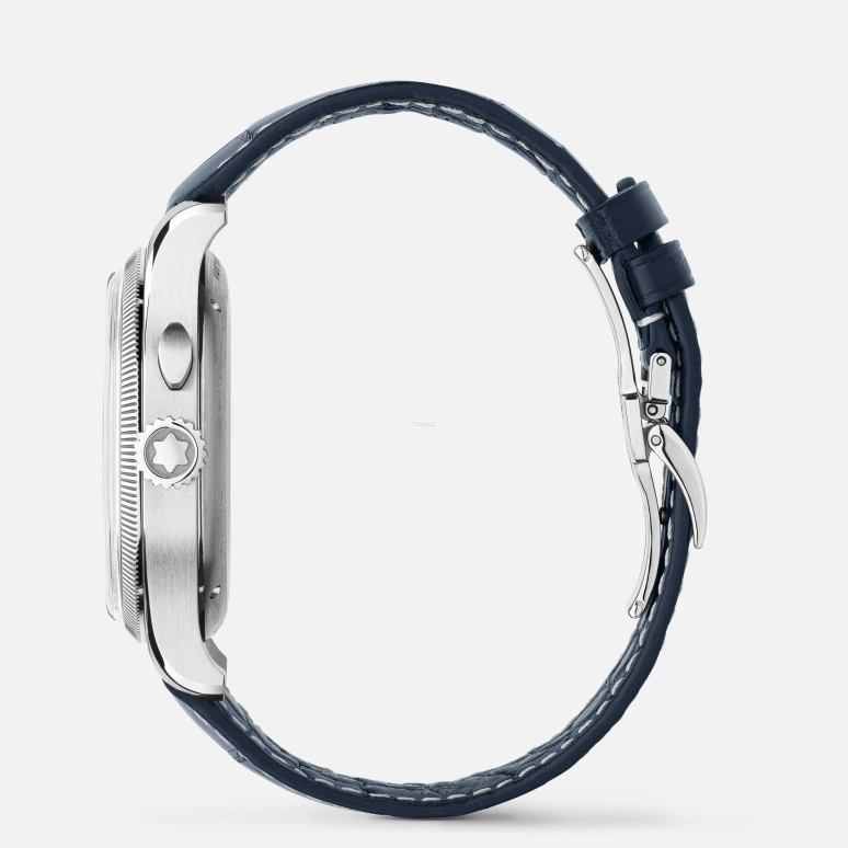Montblanc,1858 42mm,42mm,Stainless Steel,Black,Handwound,Chronograph,55hours,MB129614