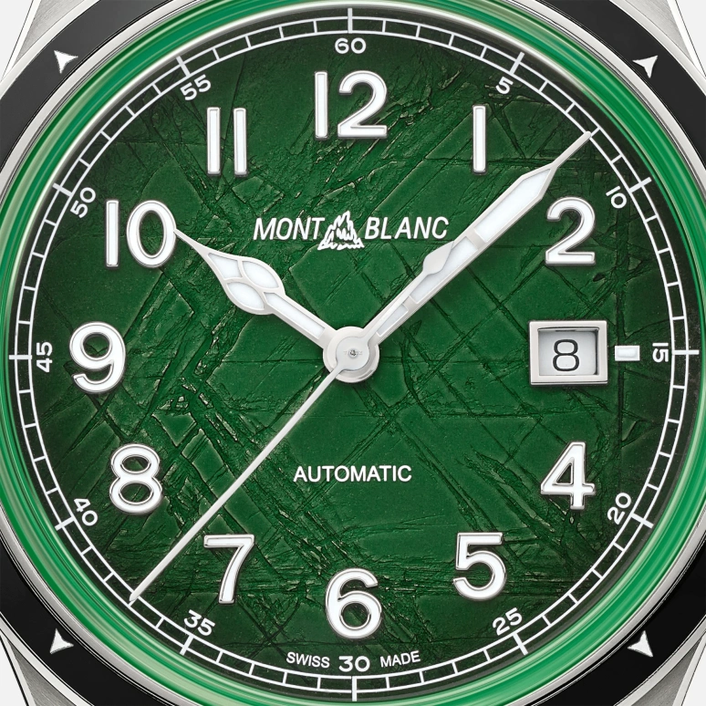 Montblanc,1858 41mm,41mm,Stainless Steel,Green,Automatic,Day,Sapphire,Crystal Glass,MB133269