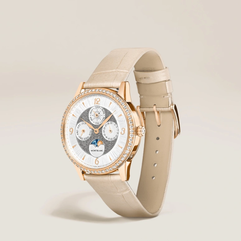 Montblanc,Boheme 36mm,36mm,Rose Gold,Silver,Automatic,Moonphase,Perpetual Calendar,Leap Year,Month,42hours,In-house Caliber,MB134989