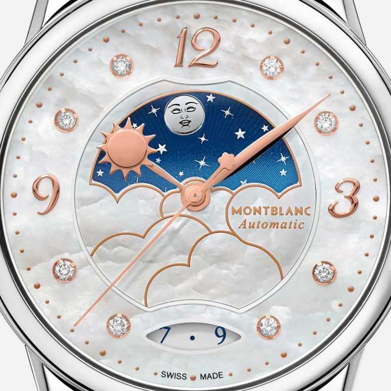 Montblanc,Boheme 34mm,34mm,Stainless Steel,Silver White,Automatic,Day,Day / Night Indication,MB129758