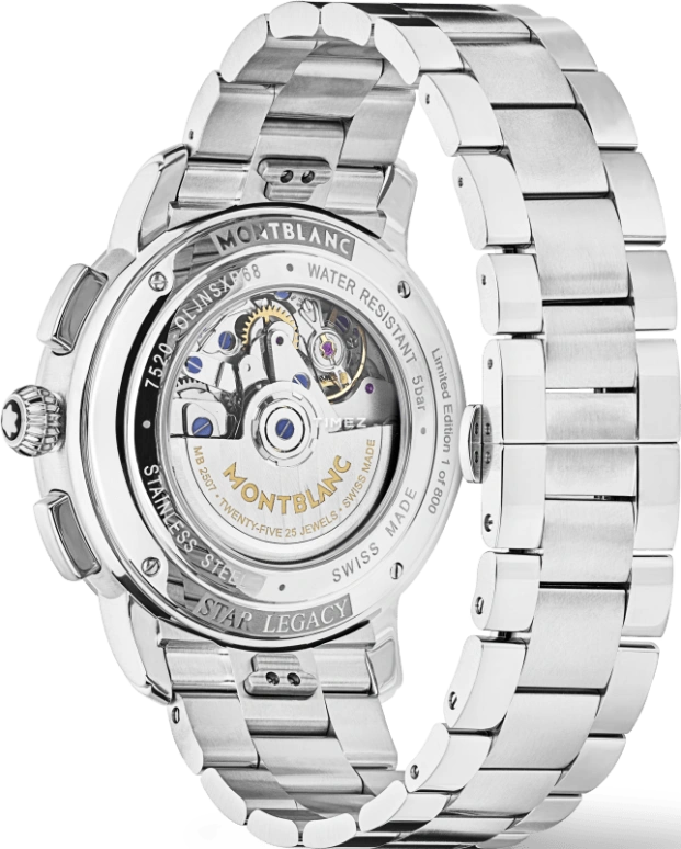 Montblanc,Star 43mm,43mm,Stainless Steel,Blue,Automatic,Chronograph,Date,Day,MB130972