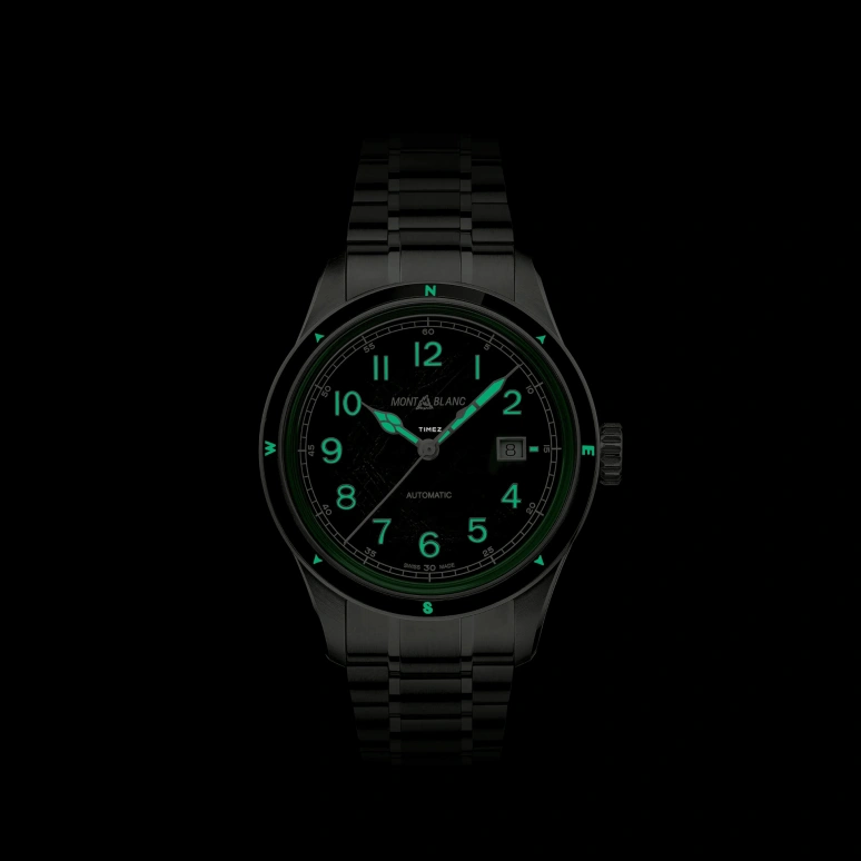 Montblanc,1858 41mm,41mm,Stainless Steel,Green,Automatic,Day,Sapphire,Crystal Glass,MB133269