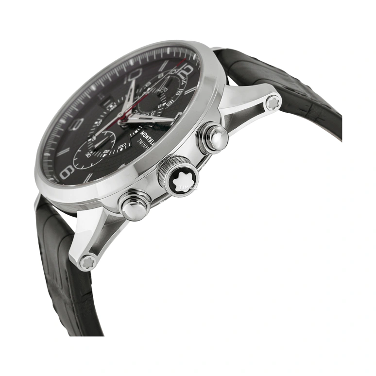 Montblanc,Timewalker 42mm,42mm,Stainless Steel,Black,Automatic,Chronograph,Day,Dule Time,MB105077