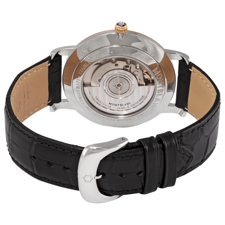 Montblanc,Star 39mm,39mm,Red Gold,Stainless Steel,White,Automatic,Day,38hours,113824