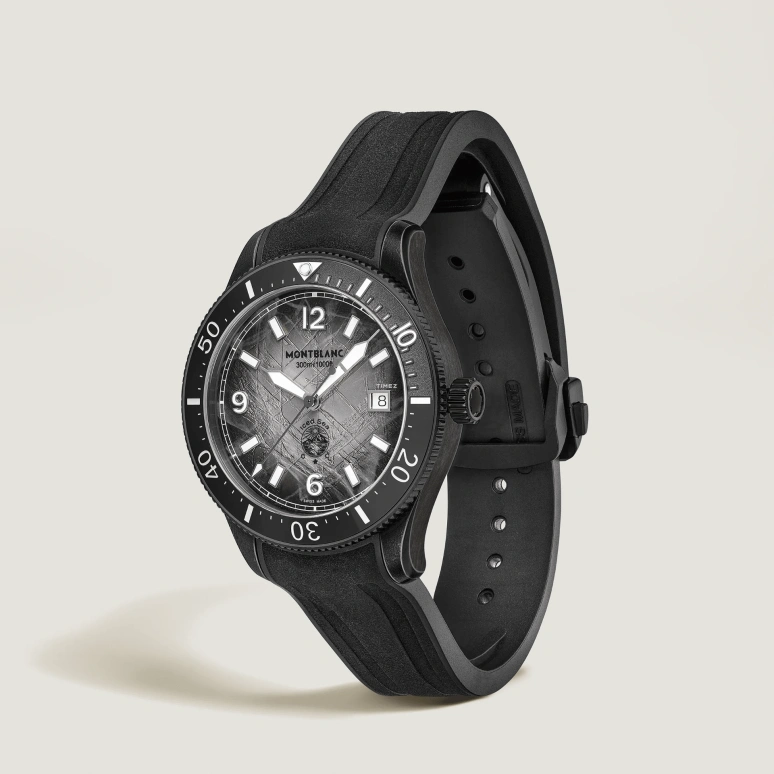 Montblanc,Iced Sea 41mm,41mm,Stainless Steel,Ceramic,Grey,Automatic,Day,38hours,MB134017