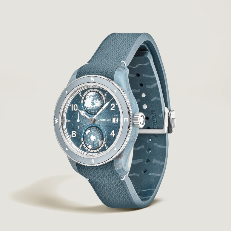Montblanc,1858 43.50mm,43.50mm,Titanium,Composite,Blue,Automatic,Day,Dule Time,Day / Night Indication,MB134019