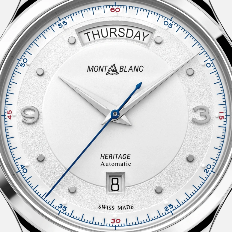 Montblanc,Heritage 39mm,39mm,Stainless Steel,Silver White,Automatic,Date,Day,MB119947