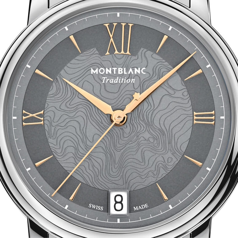 Montblanc,Tradition 32mm,32mm,Stainless Steel,Grey,Automatic,Day,38hours,MB132317