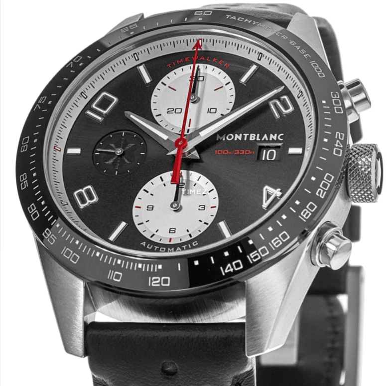Montblanc,Timewalker 41mm,41mm,Stainless Steel,Luminous,Black,Silver,Automatic,Day,Sapphire,119941