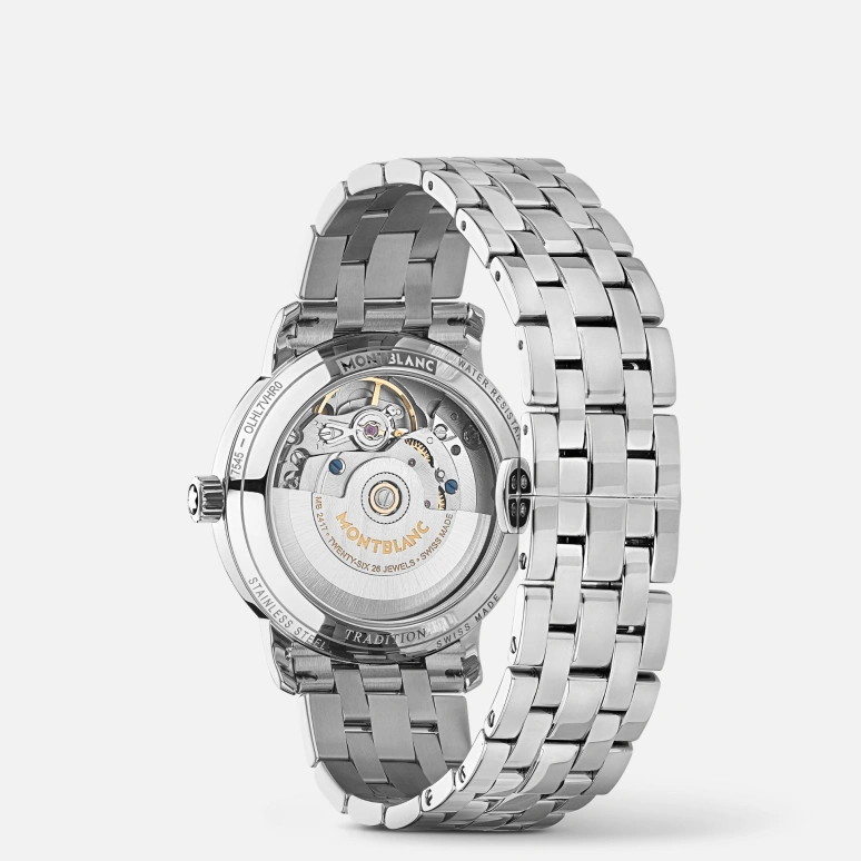 Montblanc,Tradition 32mm,32mm,Stainless Steel,Silver White,Automatic,Day,38hours,MB127773