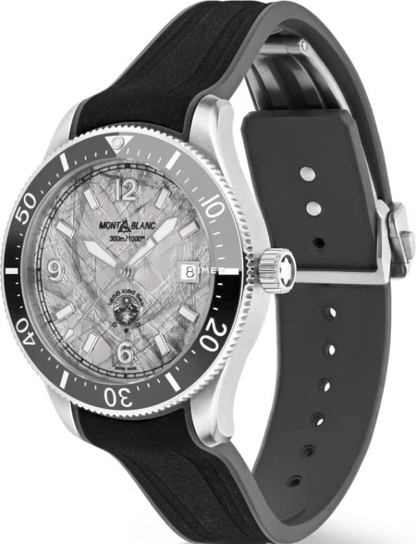 Montblanc,Iced Sea 41mm,41mm,Stainless Steel,Ceramic,White,Grey,Automatic,Day,38hours,MB130807