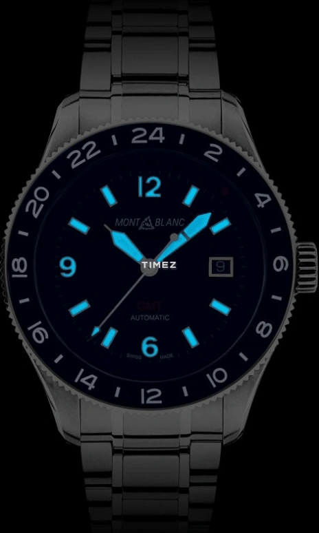 Montblanc,1858 42mm,42mm,Stainless Steel,Blue,Automatic,Day,Dule Time,World Time,MB129767