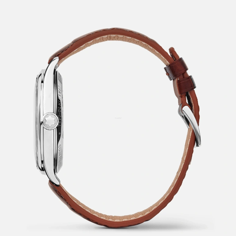 Montblanc,Heritage 40mm,40mm,Stainless Steel,Brown,Automatic,Sapphire,Crystal Glass,Round,MB128673