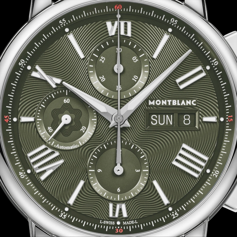 Montblanc,Star 43mm,43mm,Stainless Steel,Green,Automatic,Chronograph,Date,Day,MB132950