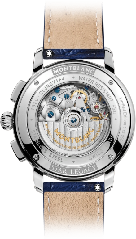 Montblanc,Star 43mm,43mm,Stainless Steel,Blue,Automatic,Chronograph,Date,Day,MB130973