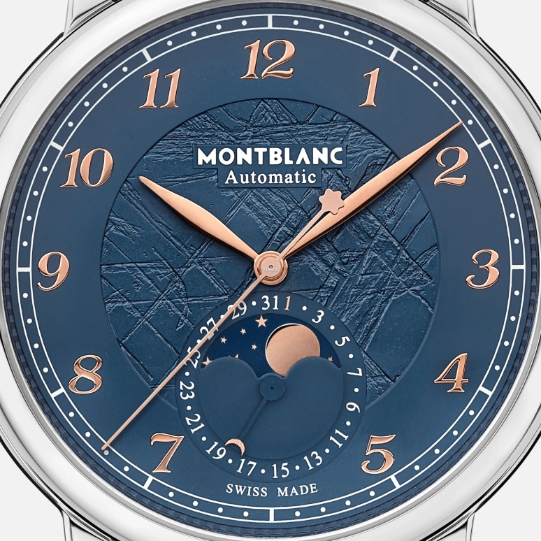 Montblanc,Star 42mm,42mm,Stainless Steel,Blue,Automatic,Moonphase,Day,MB129630