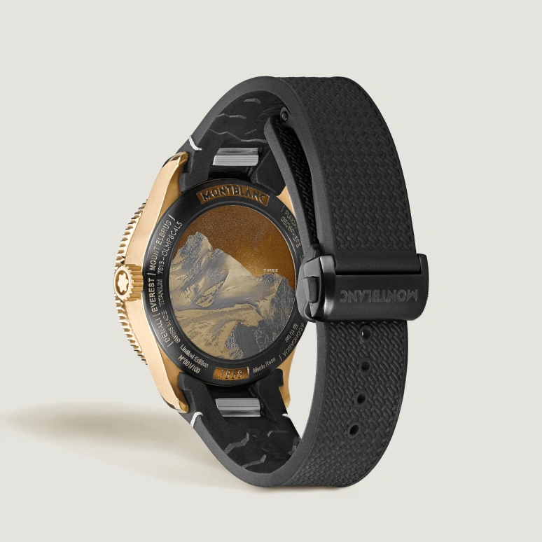 Montblanc,1858 42mm,42mm,Rose Gold,Ceramic,Grey,Automatic,Day,Dule Time,Day / Night Indication,MB134018