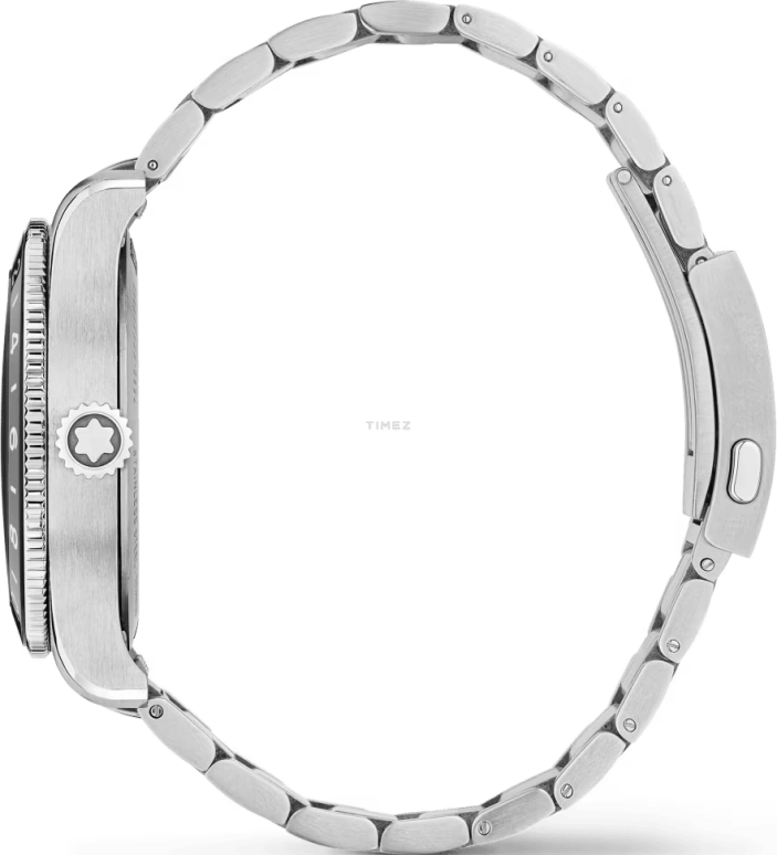 Montblanc,1858 42mm,42mm,Stainless Steel,Black,Automatic,Day,Dule Time,MB129615