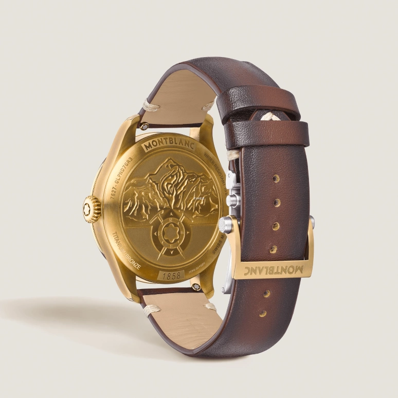 Montblanc,1858 41mm,41mm,Bronze,Ceramic,Brown,Automatic,Day,38hours,MB134339