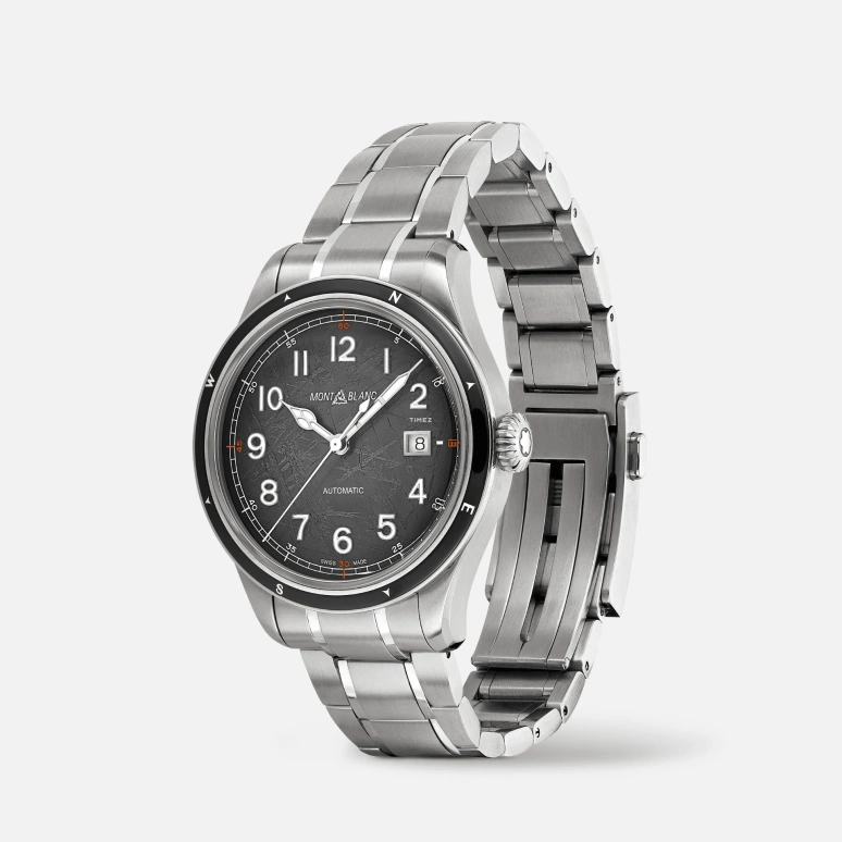 Montblanc,1858 41mm,41mm,Stainless Steel,Grey,Black,Automatic,Day,38hours,MB130984