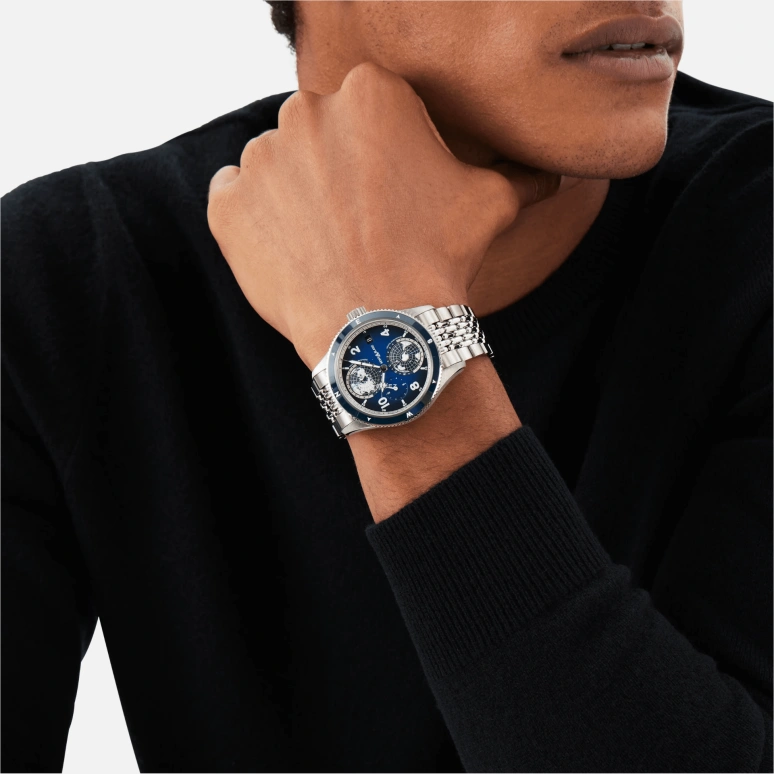Montblanc,1858 42mm,42mm,Titanium,Blue,Automatic,Day,Dule Time,World Time,Day / Night Indication,42hours,In-house Caliber,MB125567