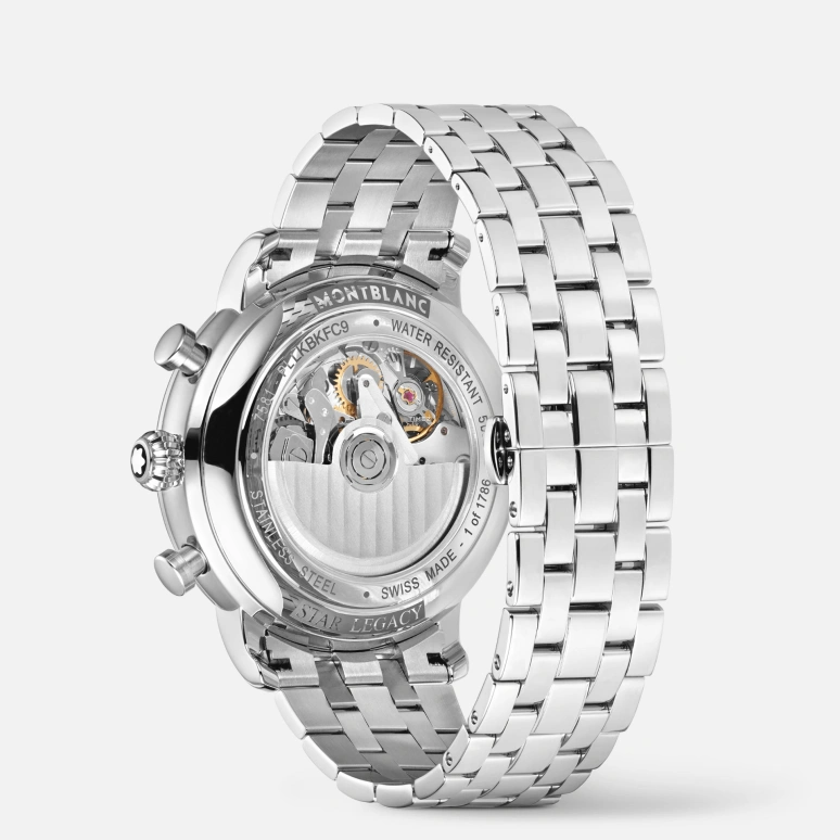 Montblanc,Star 42mm,42mm,Stainless Steel,Blue,Automatic,Day,Sapphire,MB129626