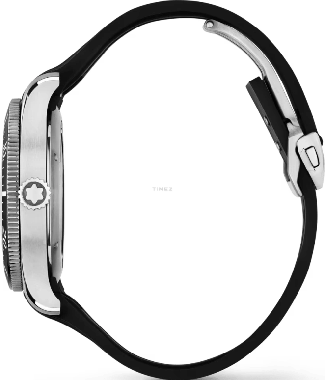 Montblanc,Iced Sea 41mm,41mm,Stainless Steel,Ceramic,Black,Automatic,Day,38hours,MB129372