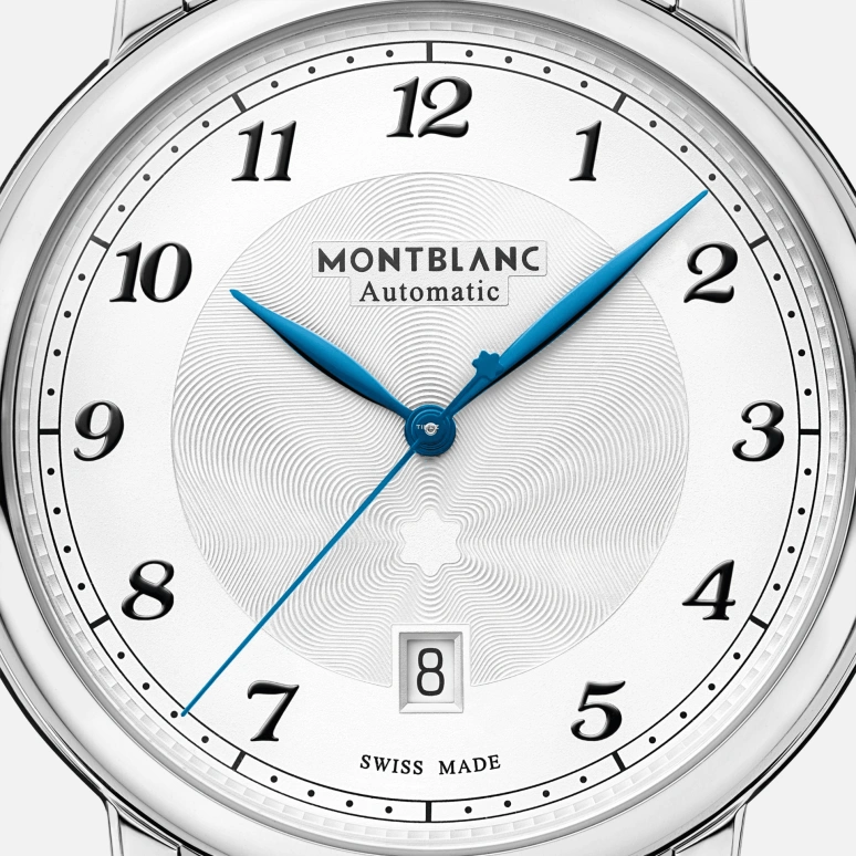 Montblanc,Star 42mm,42mm,Stainless Steel,Silver White,Automatic,Day,Sapphire,Crystal Glass,MB117575