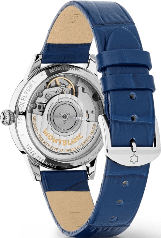 Montblanc,Boheme 30mm,30mm,Stainless Steel,Silver White,White,Automatic,Day,Sapphire,MB127358