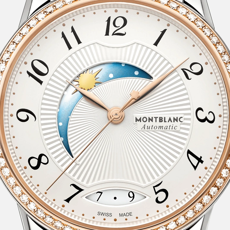 Montblanc,Boheme 34mm,34mm,Stainless Steel,Rose Gold,Cream,Automatic,Day,Day / Night Indication,MB112499